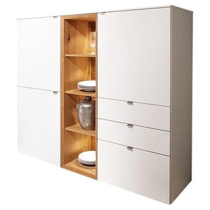 Highboard Andiamo Home, weiß/Eiche rustico