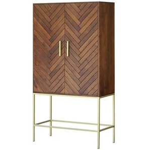 Highboard aus Massivholz Calatria ¦ holzfarben ¦ Maße (cm): B: 90 H: 170 T: 40.0