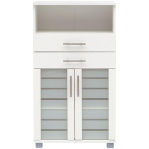 Highboard Badezimmer NOCI-80 in Weiß, b/h/t: 59,8/110,5/32,6 cm