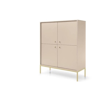 Highboard  Molly ¦ beige ¦ Maße (cm): B: 103,5 H: 125,5