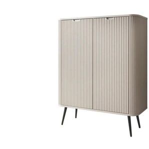 Highboard - beige - Materialmix - 103 cm - 129 cm | Möbel Kraft