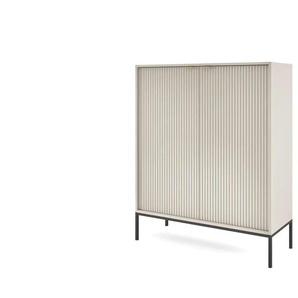 Highboard - beige - Materialmix - 104 cm - 125 cm | Möbel Kraft