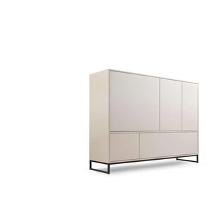 Highboard - beige - Materialmix - 160 cm - 120,5 cm | Möbel Kraft