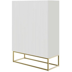 Highboard - beige - Materialmix - 90 cm - 125 cm | Möbel Kraft