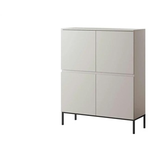 Selsey Highboard  Bemmi ¦ beige ¦ Maße (cm): B: 100 H: 122