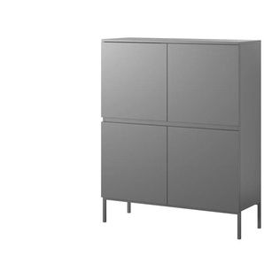 Selsey Highboard Bemmi ¦ schwarz ¦ Maße (cm): B: 100 H: 122