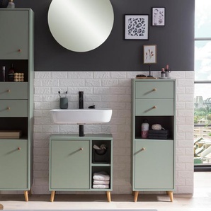 Highboard »Bjarne« - braun - Holz -
