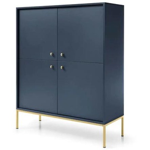 Highboard  Molly ¦ blau ¦ Maße (cm): B: 103,5 H: 125,5