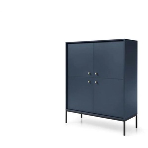 Highboard  Molly ¦ blau ¦ Maße (cm): B: 103,5 H: 125,5