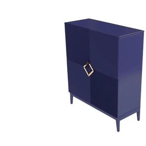 Highboard - blau - Materialmix - 100,5 cm - 120,5 cm | Möbel Kraft