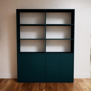 Highboard Blaugrün - Elegantes Highboard: Türen in Blaugrün - Hochwertige Materialien - 151 x 195 x 34 cm, Selbst designen