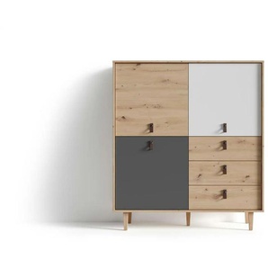 Highboard  Bill ¦ braun ¦ Maße (cm): B: 120 H: 135