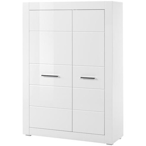 Highboard  Bristol ¦ weiß ¦ Maße (cm): B: 100 H: 142 T: 35.0
