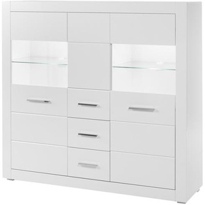 Highboard  Bristol ¦ weiß ¦ Maße (cm): B: 149 H: 142 T: 42.0