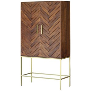 Highboard aus Massivholz Calatria ¦ holzfarben ¦ Maße (cm): B: 90 H: 170 T: 40.0