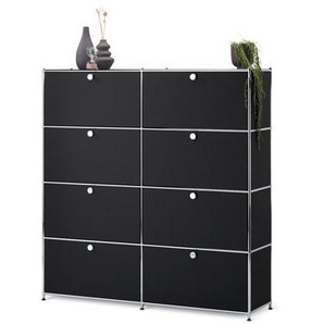 Highboard »CN3« mit 8 Klappen, schwarz