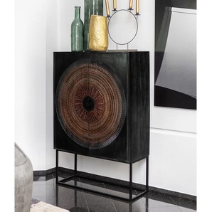 Highboard Curbar 100 x 150 x 40cm Schwarz/Schwarz