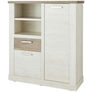 Highboard  Viareggio ¦ weiß ¦ Maße (cm): B: 110 H: 128 T: 41.0