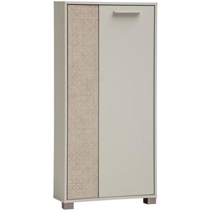 Highboard »Edno«, cremebeige mit Canasta-Dekor