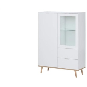 Highboard  Gallese ¦ weiß ¦ Maße (cm): B: 100 H: 140 T: 40.0