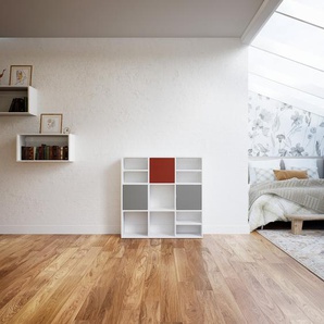 Highboard Grau - Elegantes Highboard: Türen in Grau - Hochwertige Materialien - 118 x 118 x 34 cm, Selbst designen