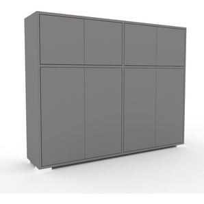 Highboard Grau - Elegantes Highboard: Türen in Grau - Hochwertige Materialien - 151 x 119 x 34 cm, Selbst designen