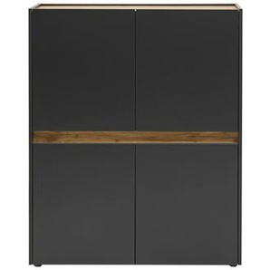 Highboard  Cande ¦ grau ¦ Maße (cm): B: 100 H: 120 T: 40.0
