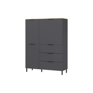 Highboard   ¦ grau ¦ Maße (cm): B: 109 H: 146