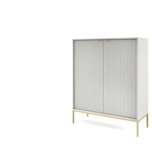 Highboard - grau - Materialmix - 104 cm - 125 cm | Möbel Kraft