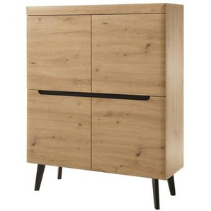 Highboard   ¦ holzfarben ¦ Maße (cm): B: 107 H: 134