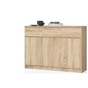 Highboard - holzfarben - Materialmix - 138 cm - 99 cm | Möbel Kraft