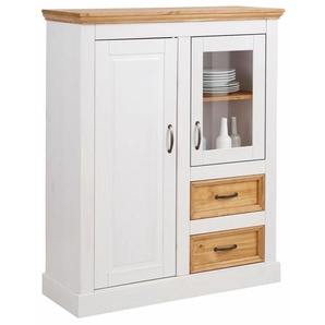 Highboard HOME AFFAIRE Selma Sideboards Gr. B/H/T: 100 cm x 120 cm x 38 cm, weiß (weiß, beize) Highboards Breite 100 cm