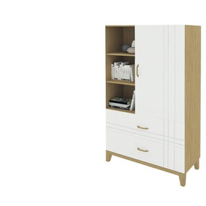 Highboard  Hygge Oak ¦ holzfarben ¦ Maße (cm): B: 100 H: 170 T: 45.0