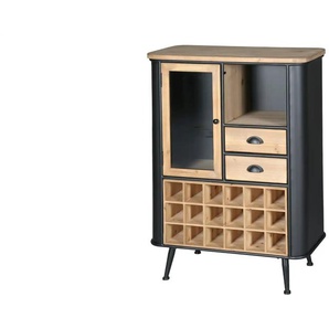 Highboard  Imola ¦ schwarz ¦ Maße (cm): B: 80 H: 108 T: 40.0