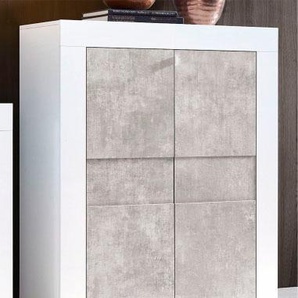 Highboard INOSIGN EASY Sideboards weiß (weiß lack, beton, optik) Highboards Breite 92 cm