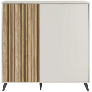 Highboard  Ispani ¦ creme ¦ Maße (cm): B: 123,2 H: 125,6 T: 40.7