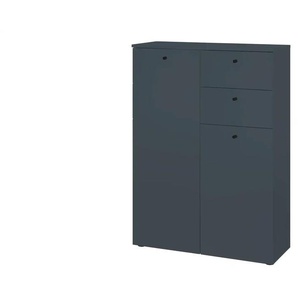 Highboard  Kaarster See ¦ blau ¦ Maße (cm): B: 80 H: 110 T: 30.0