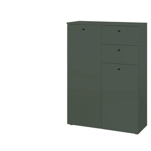 Highboard  Kaarster See ¦ grün ¦ Maße (cm): B: 80 H: 110 T: 30.0