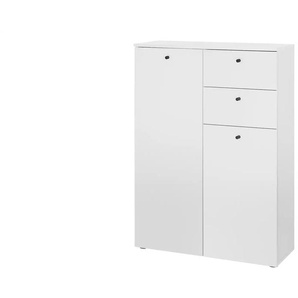 Highboard  Kaarster See ¦ weiß ¦ Maße (cm): B: 80 H: 110 T: 30.0
