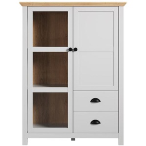 Highboard Landside, Lichtgrau Melamin, Artisan Eiche Nachbildung