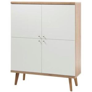 Highboard  Lessay ¦ weiß ¦ Maße (cm): B: 107 H: 134 T: 40.0