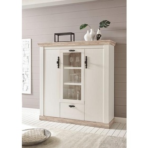Highboard IV 140 x 146 x 44cm Weiß