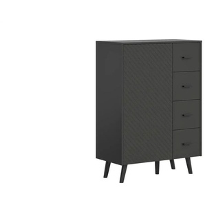 Highboard  Linea ¦ grau ¦ Maße (cm): B: 84 H: 114