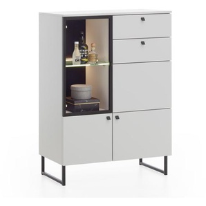 Highboard Lugano, pastellgrau