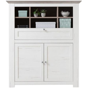 Highboard Marbella, Pinie weiß, Nelson Nachbildung