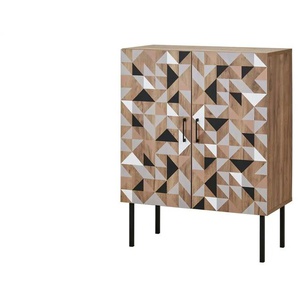Highboard - mehrfarbig - Materialmix - 100 cm - 129,6 cm | Möbel Kraft