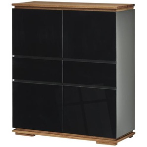Highboard  Messina ¦ schwarz ¦ Maße (cm): B: 102 H: 115 T: 40.0