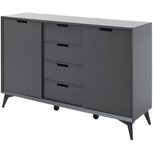 Highboard  Netro ¦ grau ¦ Maße (cm): B: 137 H: 92 T: 40