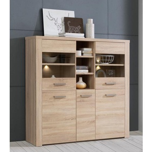Highboard II 146 x 137 x 41cm Braun