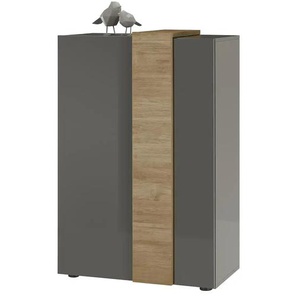 Highboard  Potano ¦ grau ¦ Maße (cm): B: 78 H: 116 T: 44